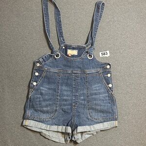 Pilcro by Anthropologie Blue Denim Short Overalls size 30